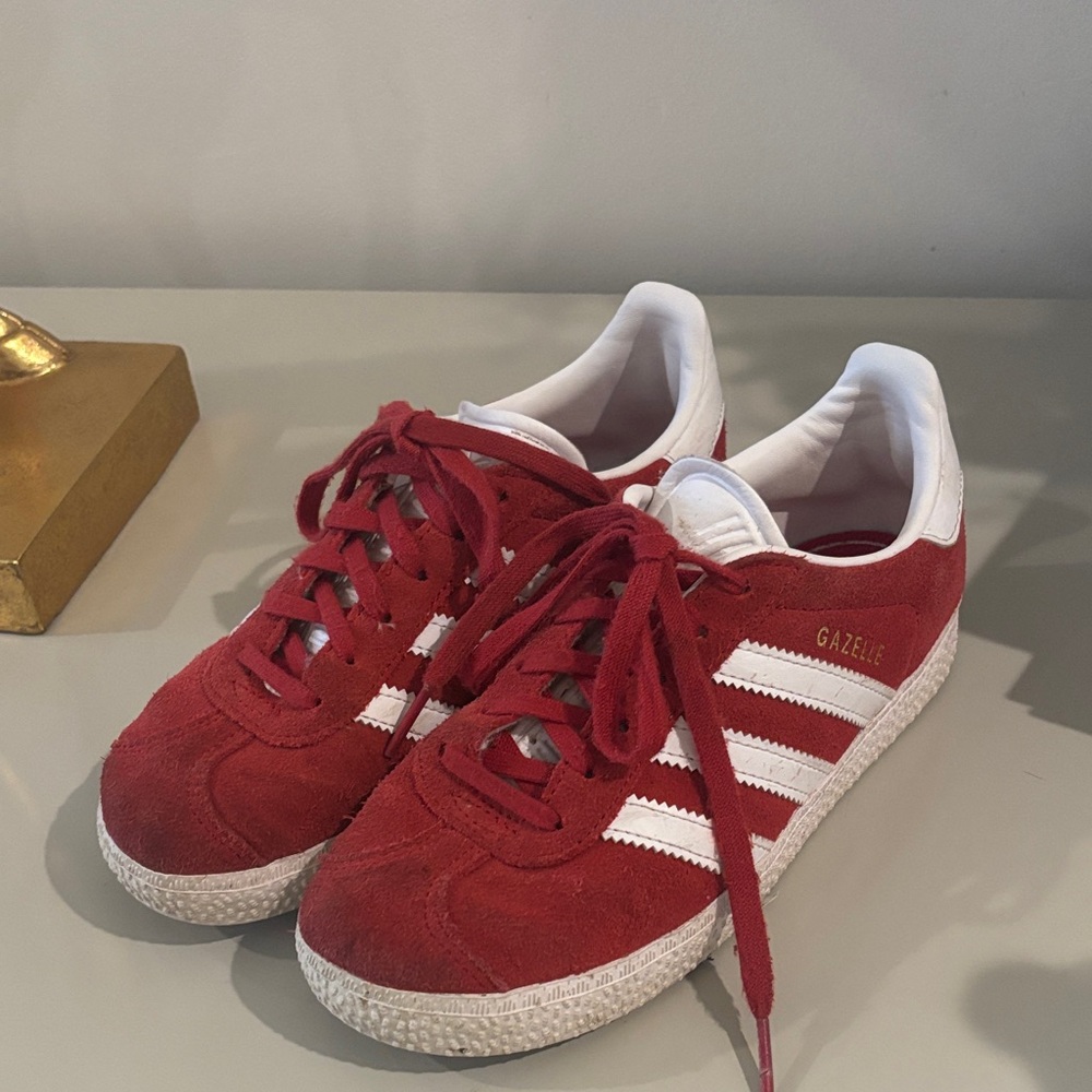 Adidas Gazelle Red and White Sneakers